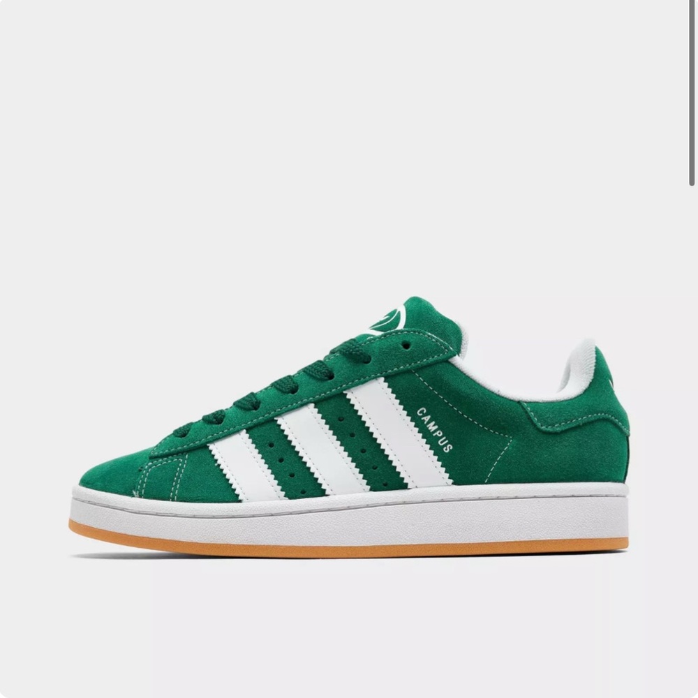 Adidas Green and White Sneakers Classic Court Style